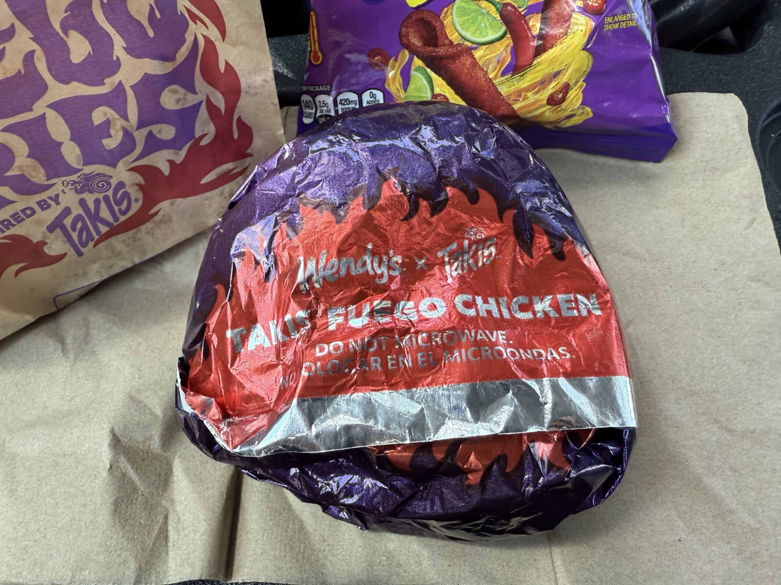 Wendy's Takis Fuego Meal Closeup