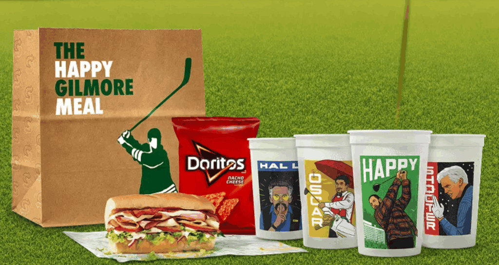 Subway Happy Gilmore Meal Items