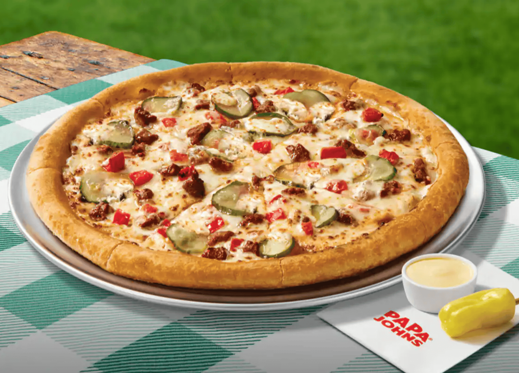 Papa Johns Cheesy Burger Pizza