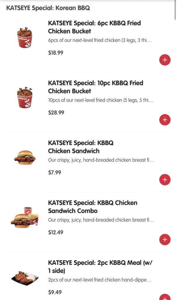 Jollibee x KATSEYE KBBQ Collab Menu Prices