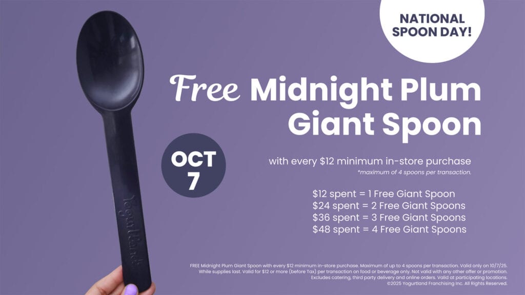 Yogurtland Midnight Plum Giant Spoon
